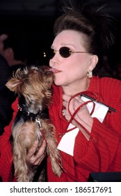 Cindy Adams And Dog At Premiere Of HARRY POTTER & THE CHAMBER OF SECRETS, NY 11/10/2002