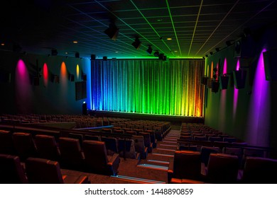 Cinema with LED lights and Dolby Atmos