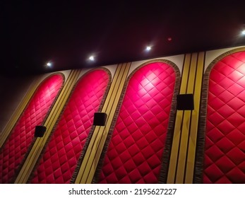 Cinema Room Wall, Red Wall, Entertainment, Partition, Screen, Enclosure