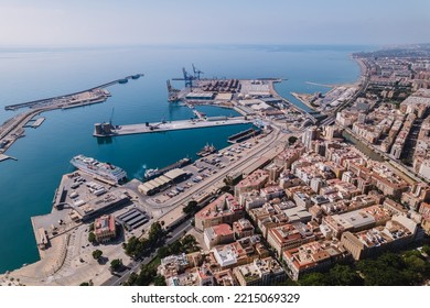 Cinematic Aerial Perspective Of Puerto Banus Bay, Marbella, Malaga, Spain.