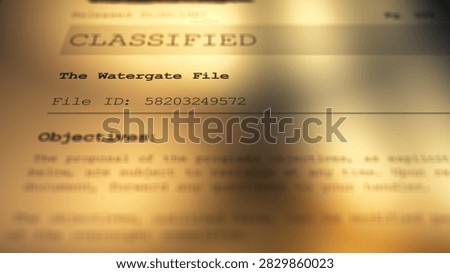 Cinematic Generic Classified Document - The Watergate Files