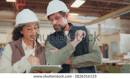 Cinematic View Of Carpentry Workshop Team Working