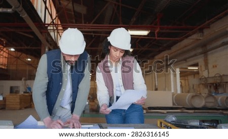 Cinematic View Of Carpentry Workshop Team Working