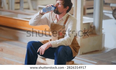 Cinematic View Of Man Working in Carpentry Workshop