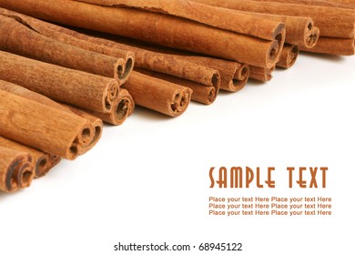 Cinnamon Bark On A White Background