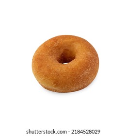 Cinnamon Donut Isolated On White Background With Clipping Path.