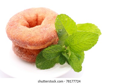 Cinnamon Donut Isolated On White