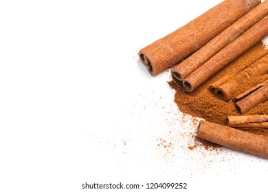 Cinnamon Isolated On White Background