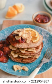 Cinnamon, Oat And Banana Pancakes