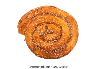 Cinnamon Roll Isolated On The White Background