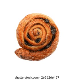 Cinnamon roll isolated on white background