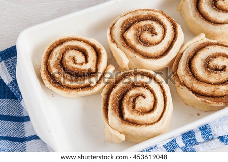 Similar – Image, Stock Photo Homemade Cocoa Rolls Bread