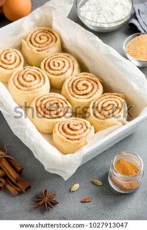 Similar – Image, Stock Photo Homemade Cocoa Rolls Bread