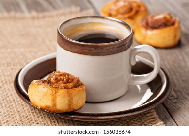 Cinnamon Rolls With Coffee