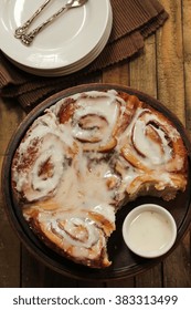 Cinnamon Rolls Overhead View