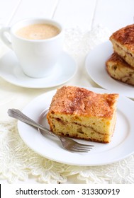 Cinnamon Sour Cream Coffee Cake On Plate