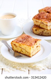 Cinnamon Sour Cream Coffee Cake On Plate