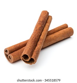 Cinnamon Stick Spice Isolated On White Background Closeup