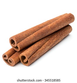 Cinnamon Stick Spice Isolated On White Background Closeup