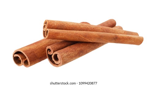 Cinnamon sticks isolated on white background without shadow - Shutterstock ID 1099420877