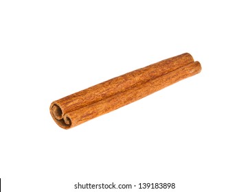 Cinnamon Sticks On A White Background