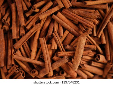 Cinnamon Sticks As Texture, Background 