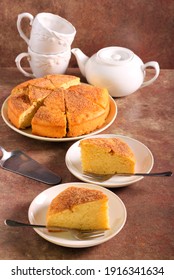 Cinnamon Tea Cake, Sliced And Served