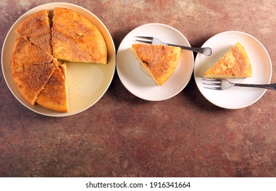 Cinnamon Tea Cake, Sliced And Served