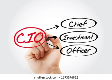 CIO - Chief Investment Officer Acronym, Business Concept Background