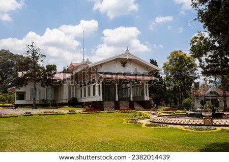 Cipanas presidential palace, one of the Indonesian presidential palaces located in Cipanas Cianjur, West Java. Relics of the colonial era with tropical architecture.