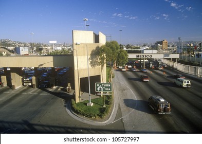 CIRCA 1990 - USA/Mexico border in San Diego, CA facing Tijuana