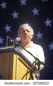 CIRCA 2000 - Senator Joe Lieberman Campaigns For Vice President During A Rally At California State University At Fresno