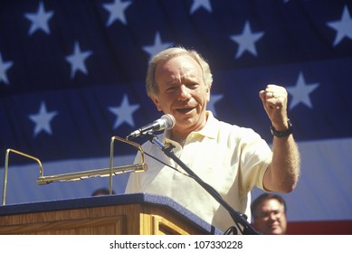 CIRCA 2000 - Senator Joe Lieberman Campaigns For Vice President During A Rally At California State University At Fresno