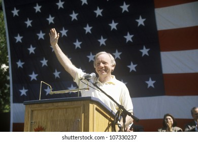 CIRCA 2000 - Senator Joe Lieberman Campaigns For Vice President During A Rally At California State University At Fresno