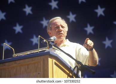 CIRCA 2000 - Senator Joe Lieberman Campaigns For Vice President During A Rally At California State University At Fresno