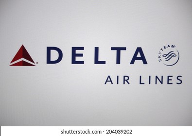 CIRCA MAY 2014 - BERLIN: the logo of the brand "Delat Airlines".