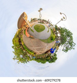 Circle Panorama Of Public Park / 360 Panorama View