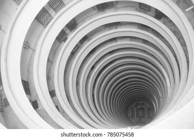 Circle pattern, Black and white wallpaper background