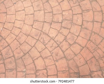 Circle Pattern Red Brick Paving Texture Stock Photo 792481477 ...