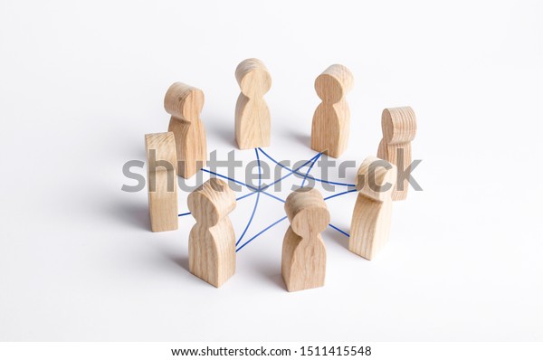 Circle People Interconnected By Curves Lines Stock Photo (Edit Now ...