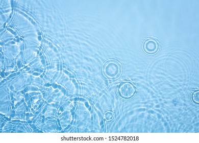 Circle Ripple Waves From Rain Droplet On Water Surface As Textured Background