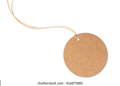 Circle Tag Price Isolated On A White Background,This Has A Clipping Path.