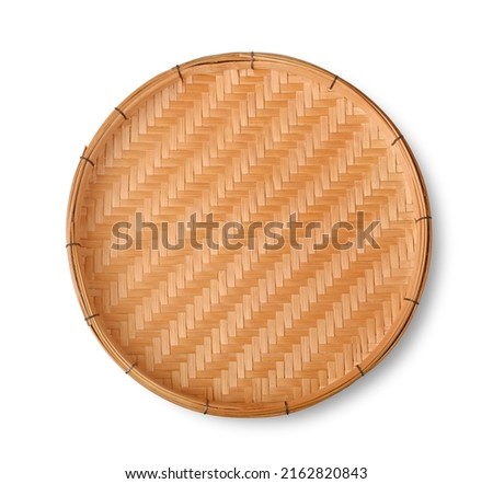 Circle threshing basket isolated on white background. Top view