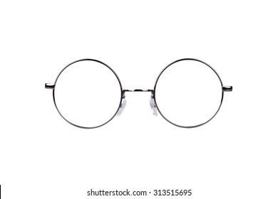 white circle glasses