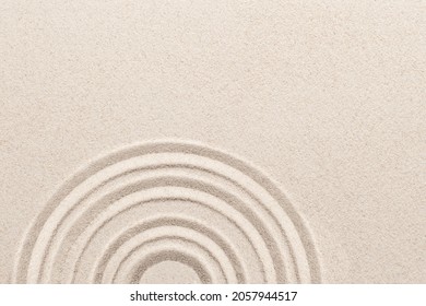 Circle Zen Sand Background In Mindfulness Concept