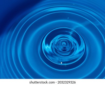 Circles In The Azure Water, Background For Calm And Relaxation