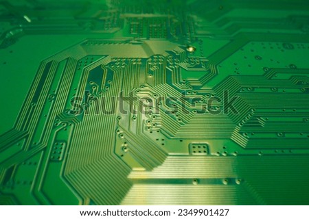 Circuit board background. Electronic circuit board texture. Computer technology, digital chip, electronic pattern. Tech texture. Technology system with digital data.
