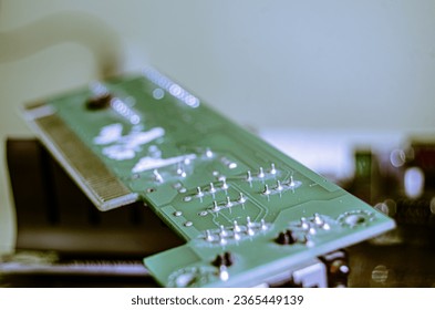 the circuit board of the computer - Shutterstock ID 2365449139
