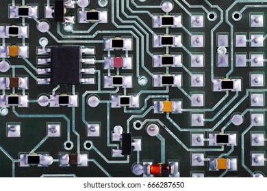 Circuit board with electronic components