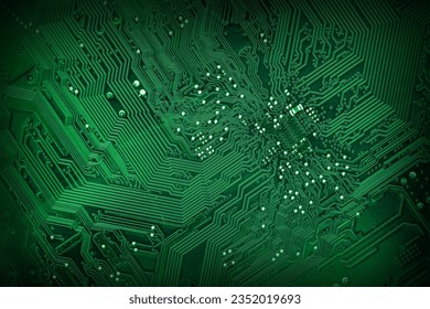 Circuit board. Electronic computer hardware technology. Motherboard digital chip. Tech science background.